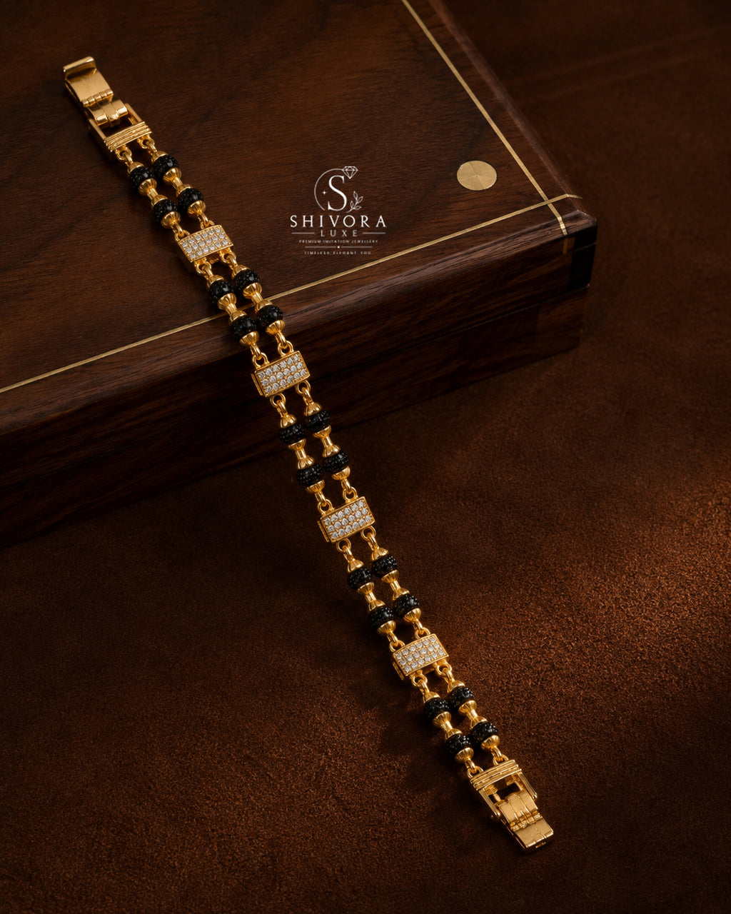 Premium Rudraksha Crystal Bracelet for Men