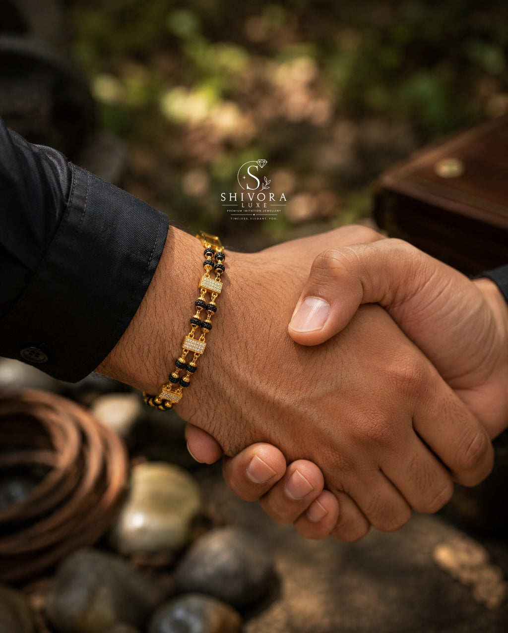 Premium Rudraksha Crystal Bracelet for Men
