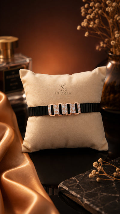 Modern Geometric Link Mens Bracelet