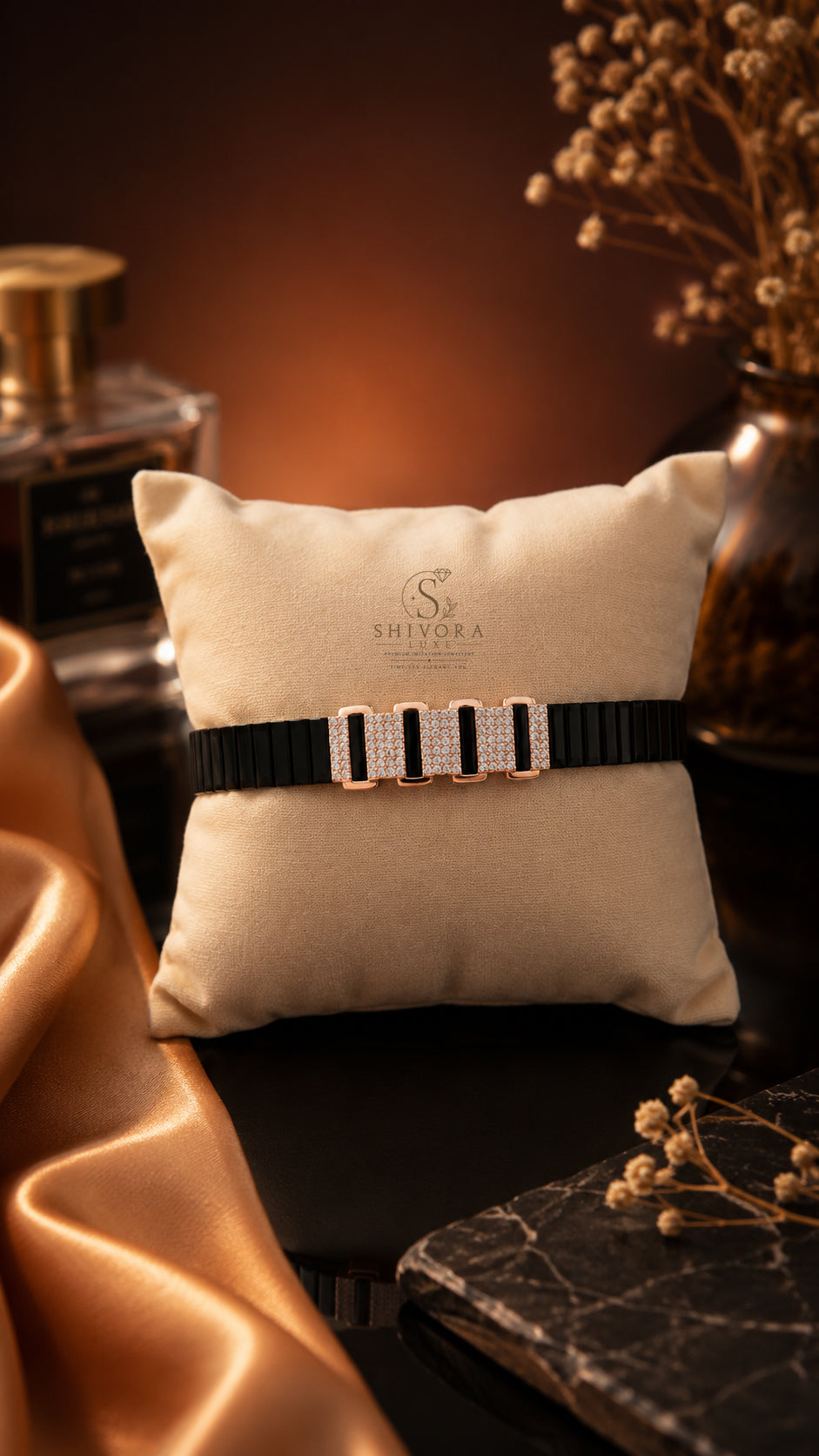 Modern Geometric Link Mens Bracelet