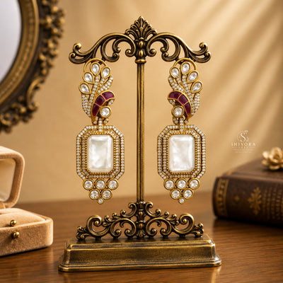 Kundan Statement Drop Earrings