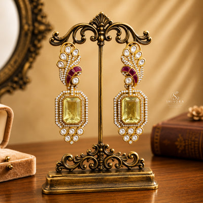 Kundan Statement Drop Earrings