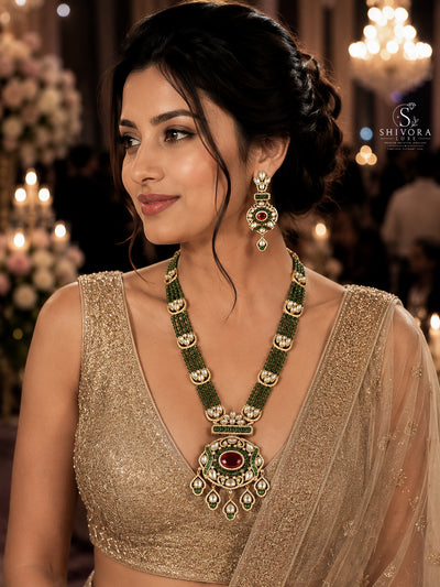Shivora Luxe Premium AD Diamond Necklace Set for Women